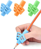 Pegadores de lápis para caligrafia, pinça de lápis, porta-lápis, correção de postura, treinamento, auxílios para escrita para crianças em idade pré-escolar, crianças pequenas, necessidades especiais (3 peças) 