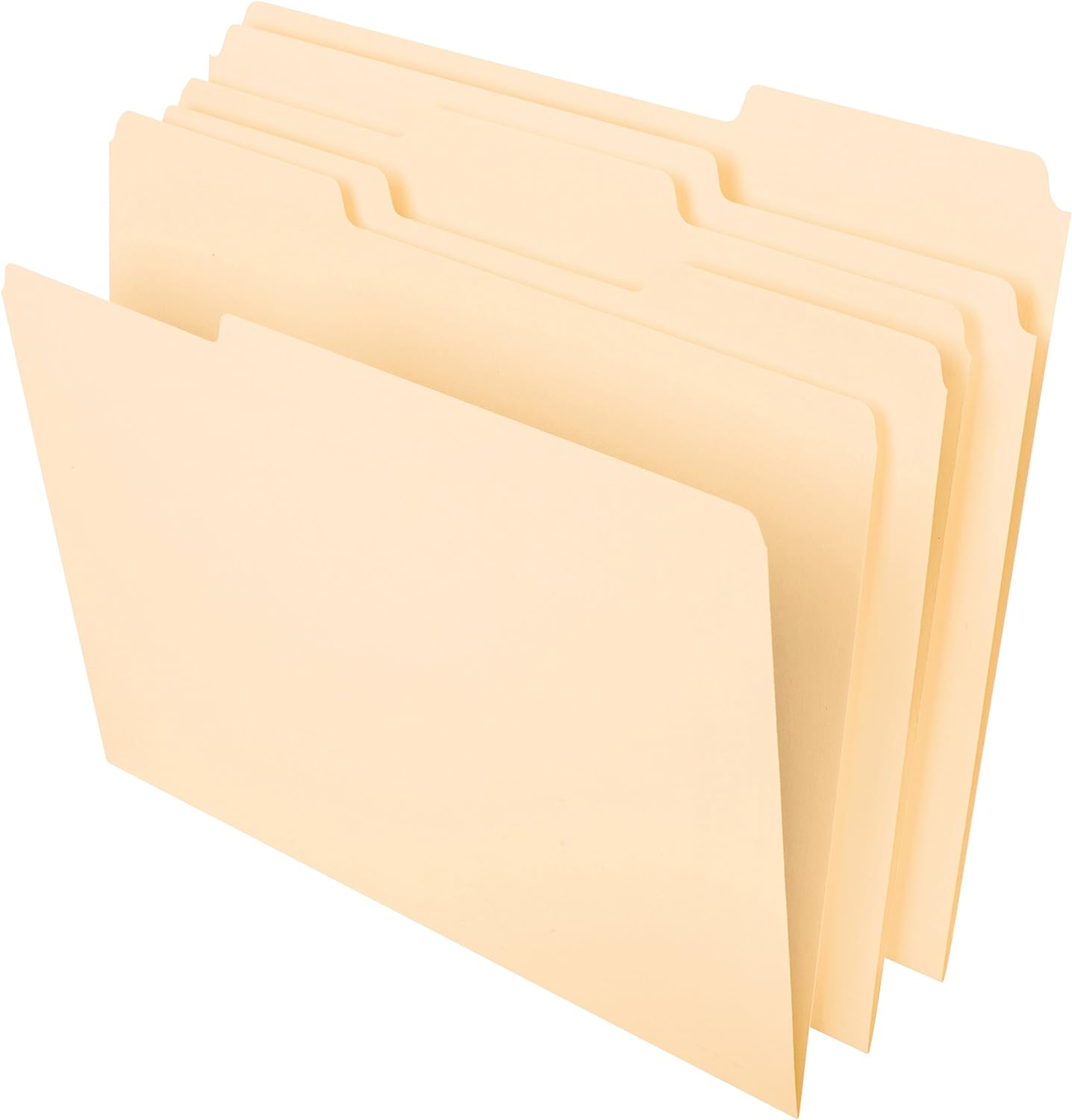 Pastas de arquivo Pendaflex, tamanho carta, 8-1/2" x 11", Manila clássico, abas cortadas em 1/3 nas posições esquerda, direita e central, por caixa 