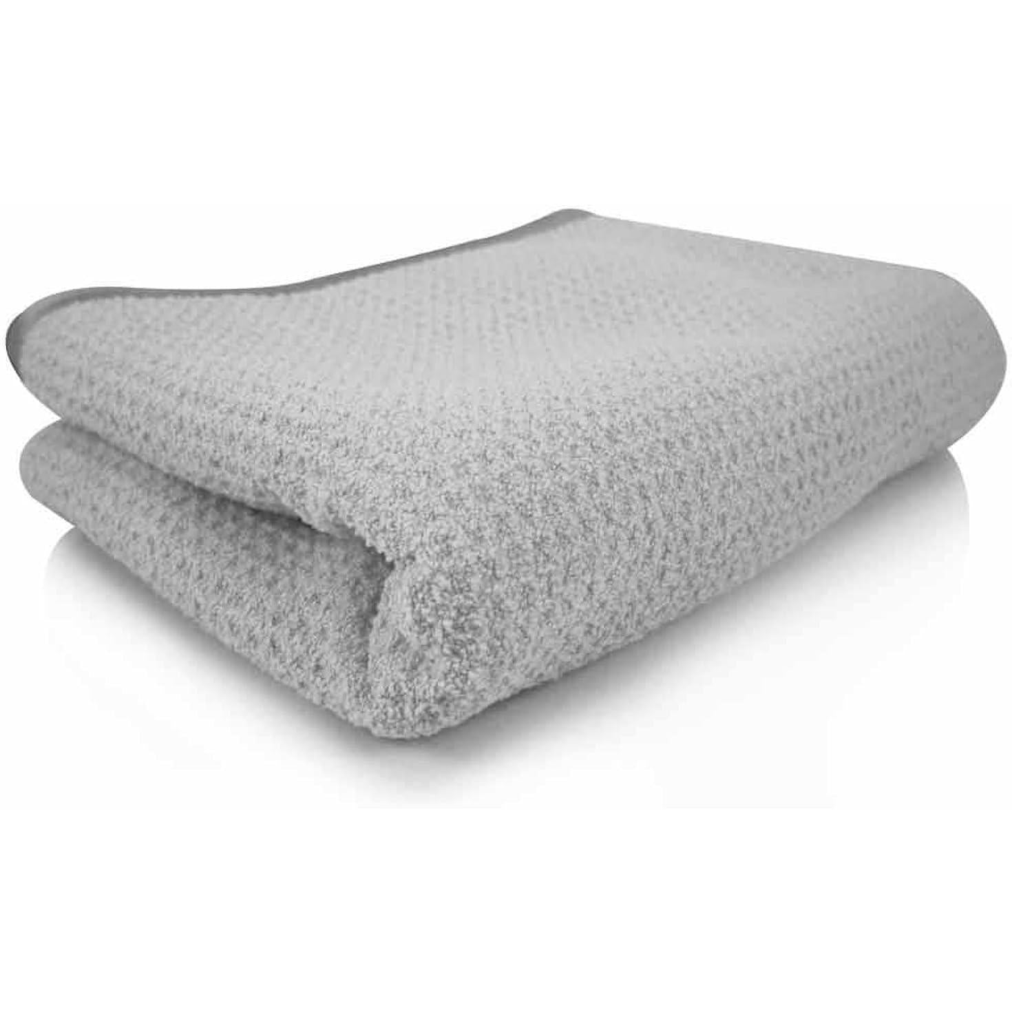 Toalha de secagem de microfibra Weave Gray Matter 70/30 Blend com bordas de seda, 25" x 36" 