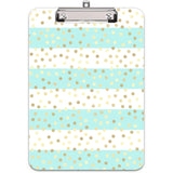 Plastic Clipboard, Standard A4 Letter Size Clip Board for Students, Teacher, s, Low Profile Clip, Decorative Clipboards, Cute Clip Boards Custom Pattern, School Supplies, Striped Spots