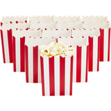 100 Pack Red and White Mini Popcorn Boxes for Party, Bulk Paper Popcorn Containers for Movie Night Decorations (3 x 4 In)