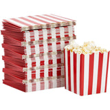 100 Pack Red and White Mini Popcorn Boxes for Party, Bulk Paper Popcorn Containers for Movie Night Decorations (3 x 4 In)