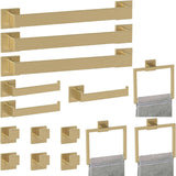 Paradigms Interiors 5-Pieces Matte Black Bathroom Hardware Accessories Set, SUS304 Stainless Steel Bath Towel Bar Set, Towel Racks for Bathroom Wall Mounted.