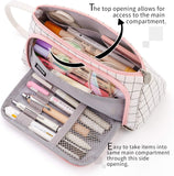 Estojo de Lápis Grande Capacidade Estojo de Lápis Material Escolar Estojo de Canetas Papelaria Simples Organizador de Escritório para Faculdade para Meninas Adultos 