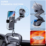 Phone Holder Car Mount for iPhone[Powerful Suction]Phone Mount for Car Dashboard Windshield Air Vent Universal Accessories[Thick Cases Friendly]Automobile Cell Phone Holder Fit Smartphone