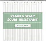 Paradigms Interiors Clear Shower Curtain Liner Light Weight PEVA, Shower Liner 72x72 Inches, Waterproof, No Chemical Smell with 12 Rust Proof Metal Grommets Holes for Bathroom Shower Curtain