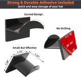 10 PCS Adhesive Hat Hooks for Wall, Strong Hold Hat Hangers, Minimalist Hat Rack Design, No Drilling, Hat Hooks for Baseball Caps, Hat Holder Organizer for Wall, Door, Closet, Office, Bedroom
