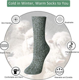 Pack of 5 Womens Winter Socks Warm Thick Knit Soft Vintage Casual Crew Socks Gifts