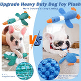 Upgraded Goose Indestructible Dog Toys for Aggressive Chewers Small Medium Large Breed, Crinkle Squeaky Plush Dog Puppy Chew Toys fo Duck Puppy Toys
