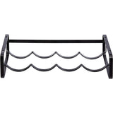 Suporte para vinho empilhável de mesa, preto 