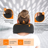 Travel Pillow Pure Memory Foam Neck Pillow, Comfortable & Breathable Cover, Machine Washable, Airplane Travel Kit with 3D Contoured Eye Masks, Earplugs, and Luxury Bag, Standard (Black)
