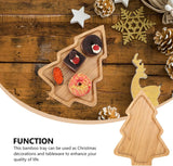Wooden Appetizer Tray Christmas Tree Shaped Sushi Serving Tray Japanese Sashimi Plate Snack Dessert Candy Dish for Restaurant Home (11"x7.86")