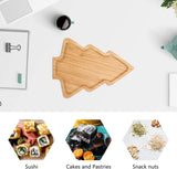 Wooden Appetizer Tray Christmas Tree Shaped Sushi Serving Tray Japanese Sashimi Plate Snack Dessert Candy Dish for Restaurant Home (11"x7.86")