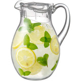 Bubbly - Jarra de acrílico (72 oz), jarra de água de plástico transparente com tampa, jarra de geladeira, sem BPA, à prova de quebra, ótima para chá gelado, sangria, limonada, suco, leite e muito mais 