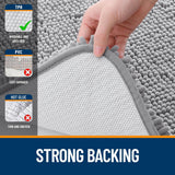 Paradigms Interiors Bathroom Rugs 30x20, Extra Soft Absorbent Chenille Bath Rugs, Rubber Backing Quick Dry, Machine Washable Bath Mats for Bathroom Floor, Tub and Shower, Home Decor Accessories, Grey