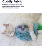 Pillow Snoozin' Sloth Soothing Plush Cat Toy