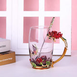 Presentes para mães, mulheres, dia das mães, xícaras de flores, caneca de chá com colher de chá, dia dos namorados, presente de Natal, café, chá, suco, cerveja, leite, bebidas quentes e frias, use pacote de presente. 
