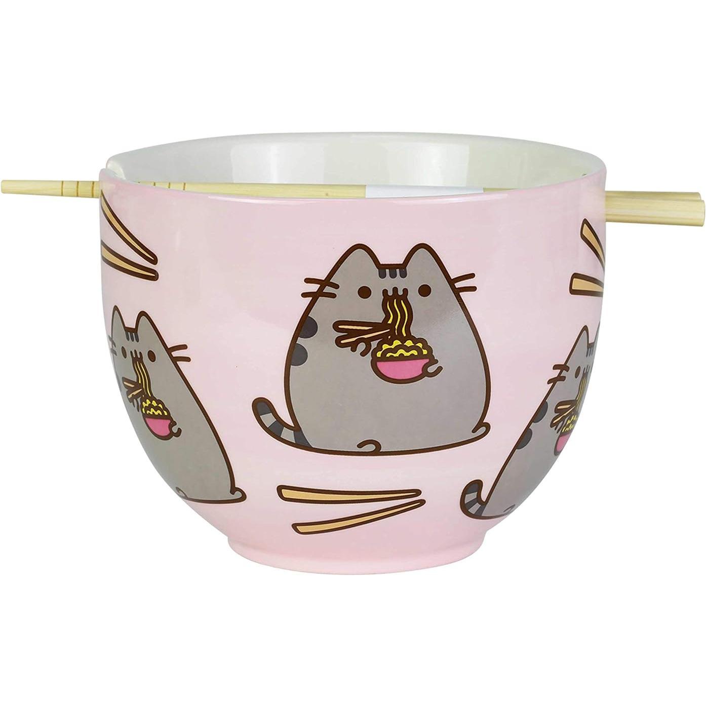 Ramen Bowl and Chopsticks Set, 4", Pink, 18 fluid ounces