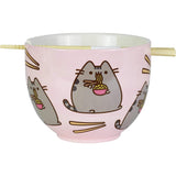 Ramen Bowl and Chopsticks Set, 4", Pink, 18 fluid ounces