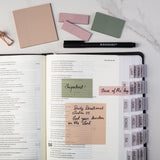 Pastel Transparente Notas Adesivas, Bonito Transparente Translúcido Página Bandeiras Marcadores de Livro Adesivos, Planejador Acessórios Notas Adesivas 