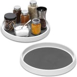 Set of 4, 10 Inch Non-Skid Lazy Susan Organizers - Turntable Rack for Cabinet, Pantry Organization and Storage, Kitchen, Fridge, Bathroom Makeup Vanity Countertop, Under Sink Organizing, Spice Rack