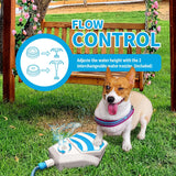 Fonte de água potável para cães ao ar livre, aspersor para cães, pedal de água para cães ativado por pata, fonte de água para cães ao ar livre