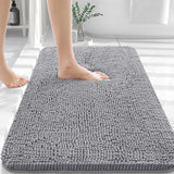 Paradigms Interiors Bathroom Rugs 30x20, Extra Soft Absorbent Chenille Bath Rugs, Rubber Backing Quick Dry, Machine Washable Bath Mats for Bathroom Floor, Tub and Shower, Home Decor Accessories, Grey