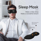 Travel Pillow Pure Memory Foam Neck Pillow, Comfortable & Breathable Cover, Machine Washable, Airplane Travel Kit with 3D Contoured Eye Masks, Earplugs, and Luxury Bag, Standard (Black)
