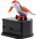 Little bird toothpick dispenser, creative push-type toothpick bird dispenser, toothpick holder. (black)