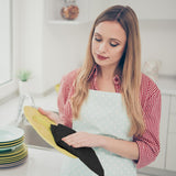 Premium Kitchen Towels – Pack of 6, Cotton 15x25 Inches Absorbent Dish Towels - Tea Towels- Terry Kitchen Dishcloth Towels- Grey Dish Cloth for Household Cleaning