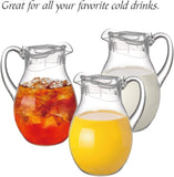 Bubbly - Jarra de acrílico (72 oz), jarra de água de plástico transparente com tampa, jarra de geladeira, sem BPA, à prova de quebra, ótima para chá gelado, sangria, limonada, suco, leite e muito mais 