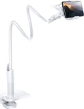 Phone Holder Bed Gooseneck Mount - Cell Phone Clamp Clip for Desk, Flexible Lazy Long Arm Headboard Bedside, Overhead Mount Stand, Compatible with Phone 15 Pro Max/Plus XR X 8 7 6 Plus