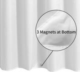 Waterproof Fabric Shower Curtain Liner with 3 Magnets - Soft Hotel Quality Cloth Shower Liner, Light-Weight & Machine Washable - Standard Size 72x72, White