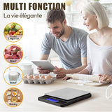 Balança de alimentos, balança de cozinha recarregável com bandejas 3000g/0,1g, mini balança com função de tara, balança digital gramas e onças para perda de peso, dieta, culinária, preparação de refeições, café, joias, prata 