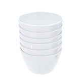 Round Melamine Bowl, 8 oz, White, 6 Piece Set