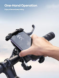 Bike Phone Holder, Motorcycle Phone Mount - Motorcycle Handlebar Cell Phone Clamp, Scooter Phone Clip for 15 Pro Max/Plus, 14 Pro Max, S9, S10 and More 4.7" to 6.8" Smartphones