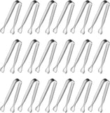 Mini Serving Tongs, 18-Packs Stainless Steel, 4.3inch, Kitchen / Appetizers Tongs for Coffee Bar, Tea / Desserts Party, Sugar and Ice Bucket