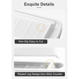Porcelain Butter Dish - Clean Table Design - Ceramic Butter Dishes with Lid for Countertop with Raised Non-Slip Strip - Holds 1 Standard Butter Stick - Easy to Clean & Dishwasher Safe. White
