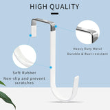 Ganchos para porta, pacote com 4 ganchos para cabides com borracha para evitar arranhões, organizador resistente para sala de estar, banheiro, quarto, cozinha, pendurar roupas, toalhas, chapéus, casacos, bolsas, branco 
