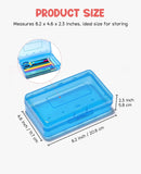 Plastic Pencil Case Box with Lid Snap Closure, Large Capacity School Supplies Storage Organizer Box for s (1)