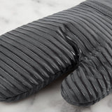 Conjunto de toalha de cozinha, luva de forno e pegador de panela Onion Quilt, cinza carvão