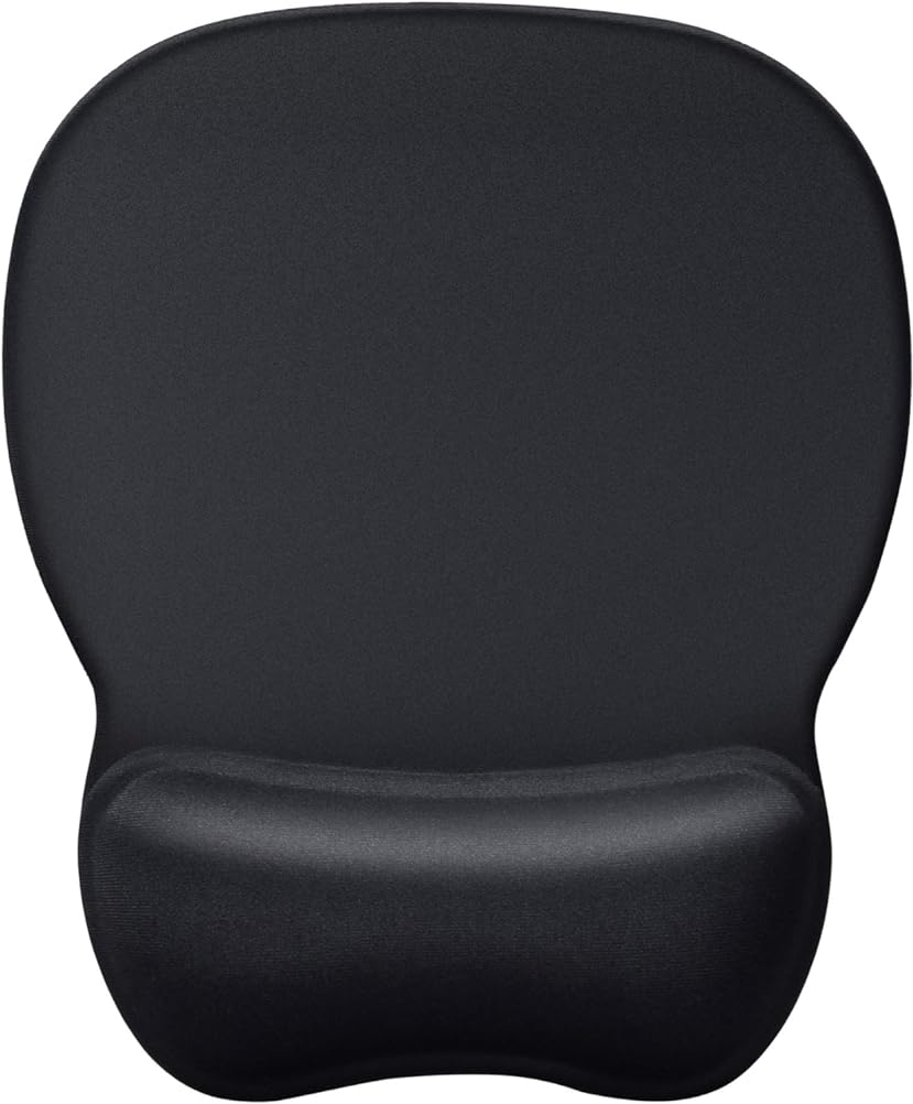 Mouse Pad com suporte de pulso em gel, mousepad confortável com superfície lisa para descanso de pulso e base antiderrapante para alívio da dor, computador, laptop, escritório e casa, 9,4 x 8,1 pol. 