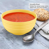 Unbreakable Cereal Bowls 24 OZ Microwave and Dishwasher Safe BPA Free Bowl Dessert Bowls for Serving Soup, Oatmeal, Pasta and Salad [Set of 6]