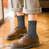 Pack of 5 Womens Winter Socks Warm Thick Knit Soft Vintage Casual Crew Socks Gifts