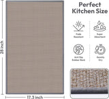 Kitchen Mats for Floor,Kitchen Rug, Nonskid, Washable,Absorbent Kitchen Runner Rug for in Front of Sink,Entryway,Rubber Backing Indoor Door Mat,Farmhouse Style Standing Mat,17.3"x28"