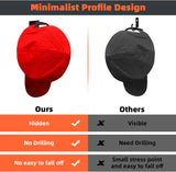 10 PCS Adhesive Hat Hooks for Wall, Strong Hold Hat Hangers, Minimalist Hat Rack Design, No Drilling, Hat Hooks for Baseball Caps, Hat Holder Organizer for Wall, Door, Closet, Office, Bedroom