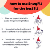 Chapéu para animais de estimação | Antler Buffalo Check (grande) | Acessório festivo de Natal para cães/gatos | Chapéu para animais de estimação de Natal | Alças deslizantes SnugFit para ajuste 