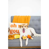 Brinquedos para cães de jantar, conjunto de 3, brinquedos de pelúcia para cães, brinquedos para cães que fazem barulho, brinquedos para animais de estimação de outono 