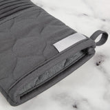 Conjunto de toalha de cozinha, luva de forno e pegador de panela Onion Quilt, cinza carvão