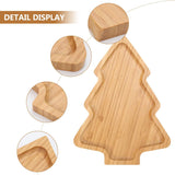 Wooden Appetizer Tray Christmas Tree Shaped Sushi Serving Tray Japanese Sashimi Plate Snack Dessert Candy Dish for Restaurant Home (11"x7.86")